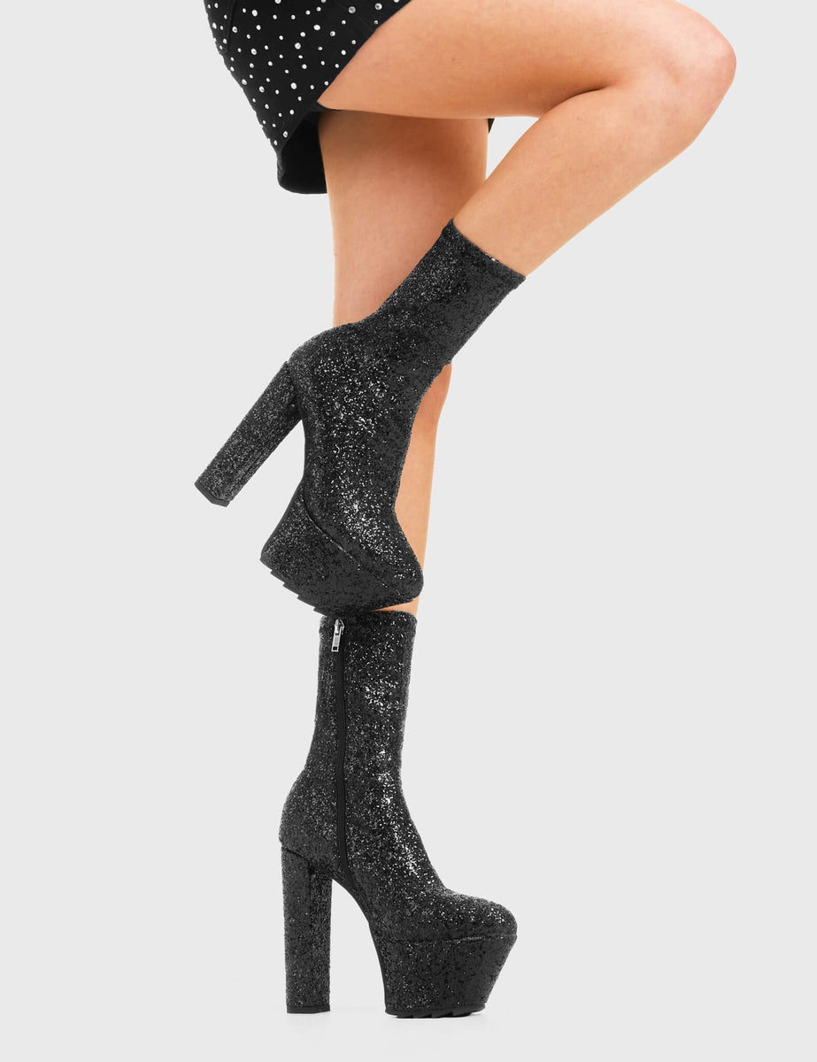 Sparkle platform hot sale boots