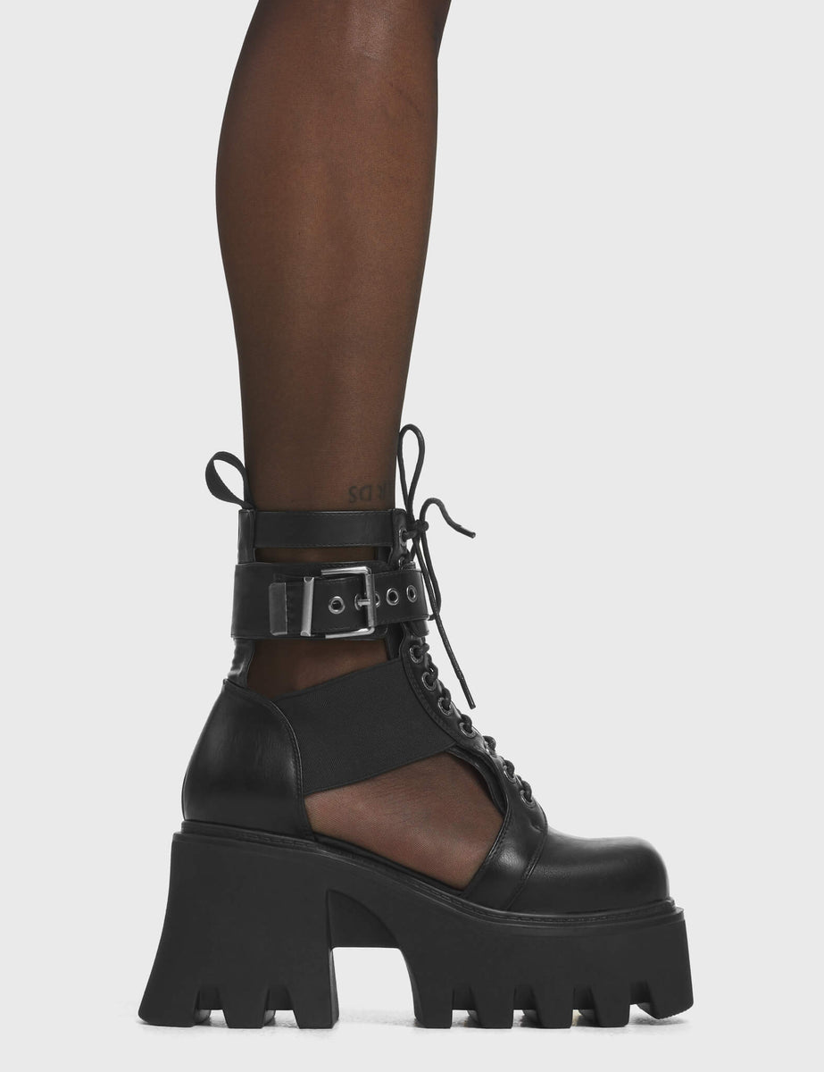 Busy Chunky Platform Ankle Boots LAMODA