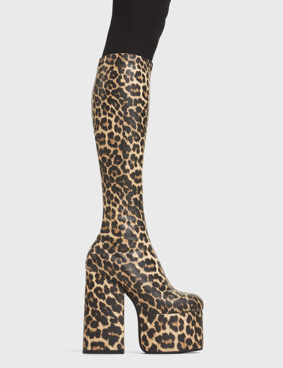 Messenger Platform Knee High Boots