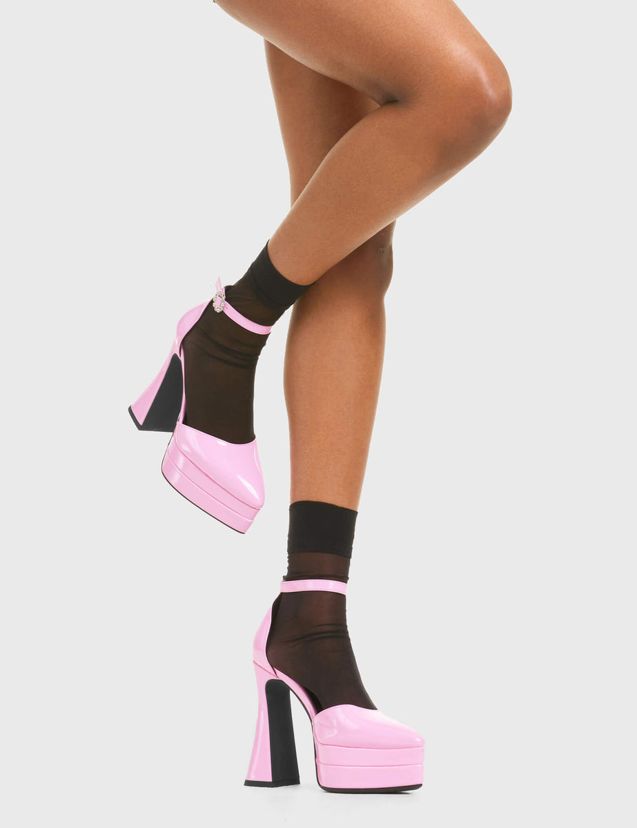 Neon pink best sale platform heels