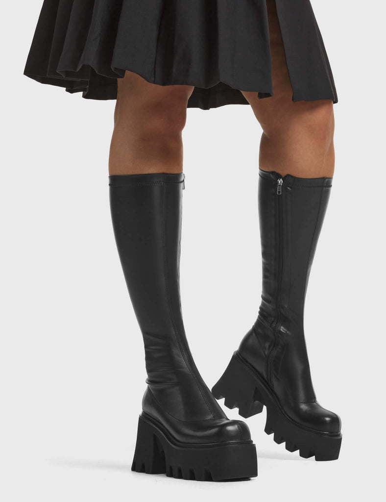 Ready Super Stretch Platform Knee High Boots