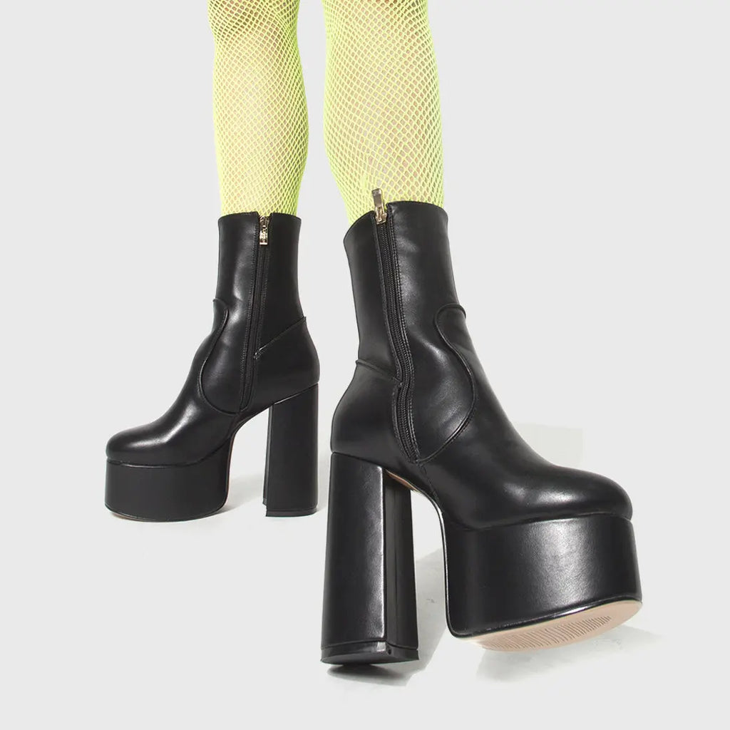 Adore You Platform Ankle Boots lamodawebsite