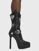Anger Management Western Platform Calf Boots