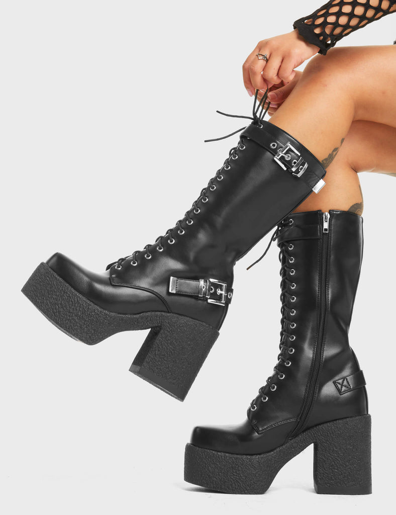 Let U Down Platform Calf Boots