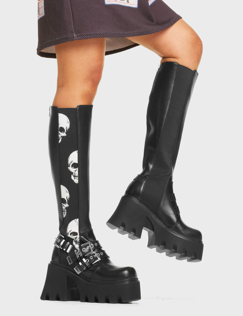 Mayhem Chunky Platform Knee High Boots