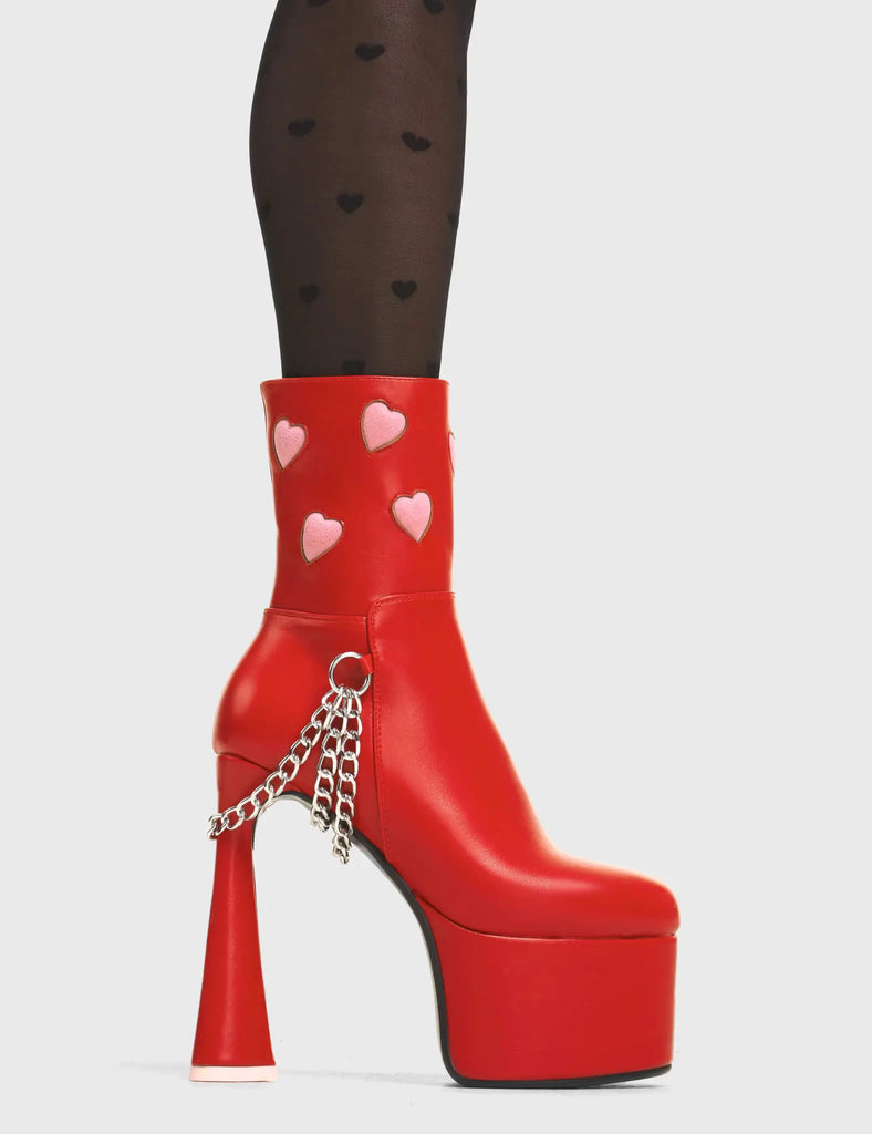 Back Me Platform Ankle Boots LAMODA