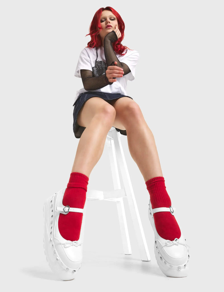 Beauty Queen Chunky Platform Mary Jane Shoes LAMODA