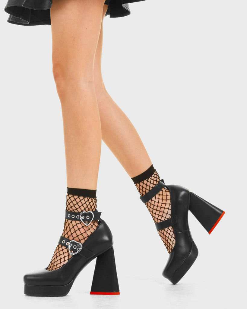 Broken Hearts Platform Heels LAMODA
