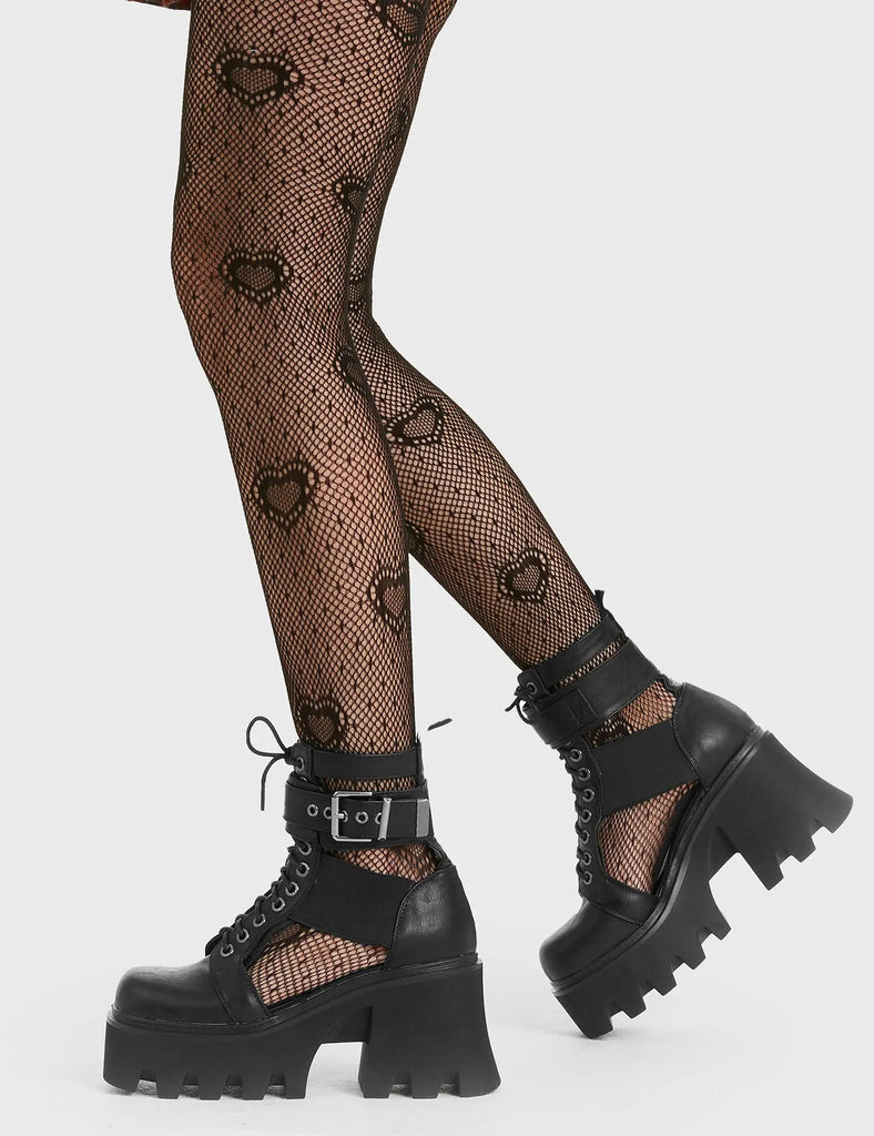 Busy Chunky Platform Ankle Boots lamodawebsite