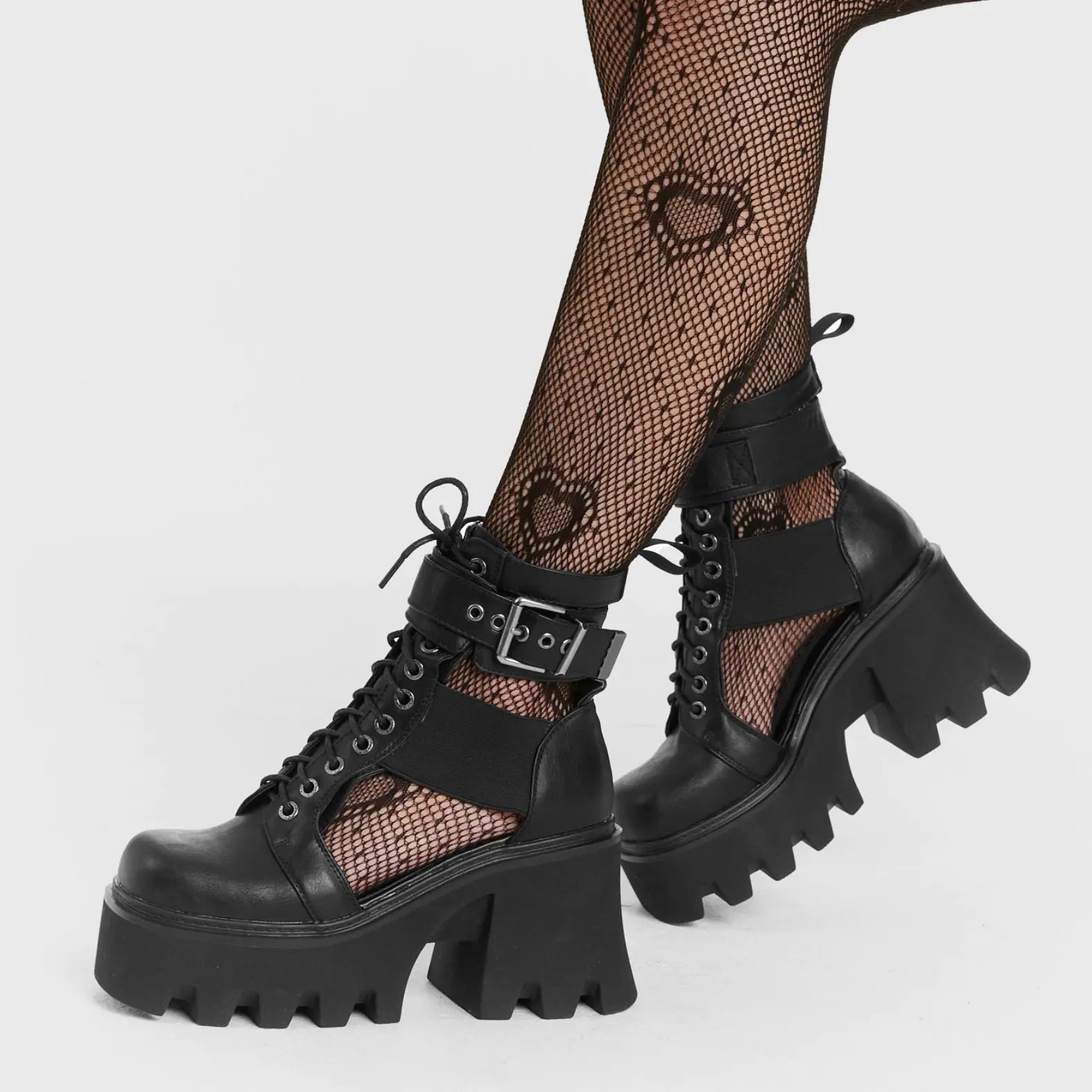 Busy Chunky Platform Ankle Boots LAMODA - Main Image