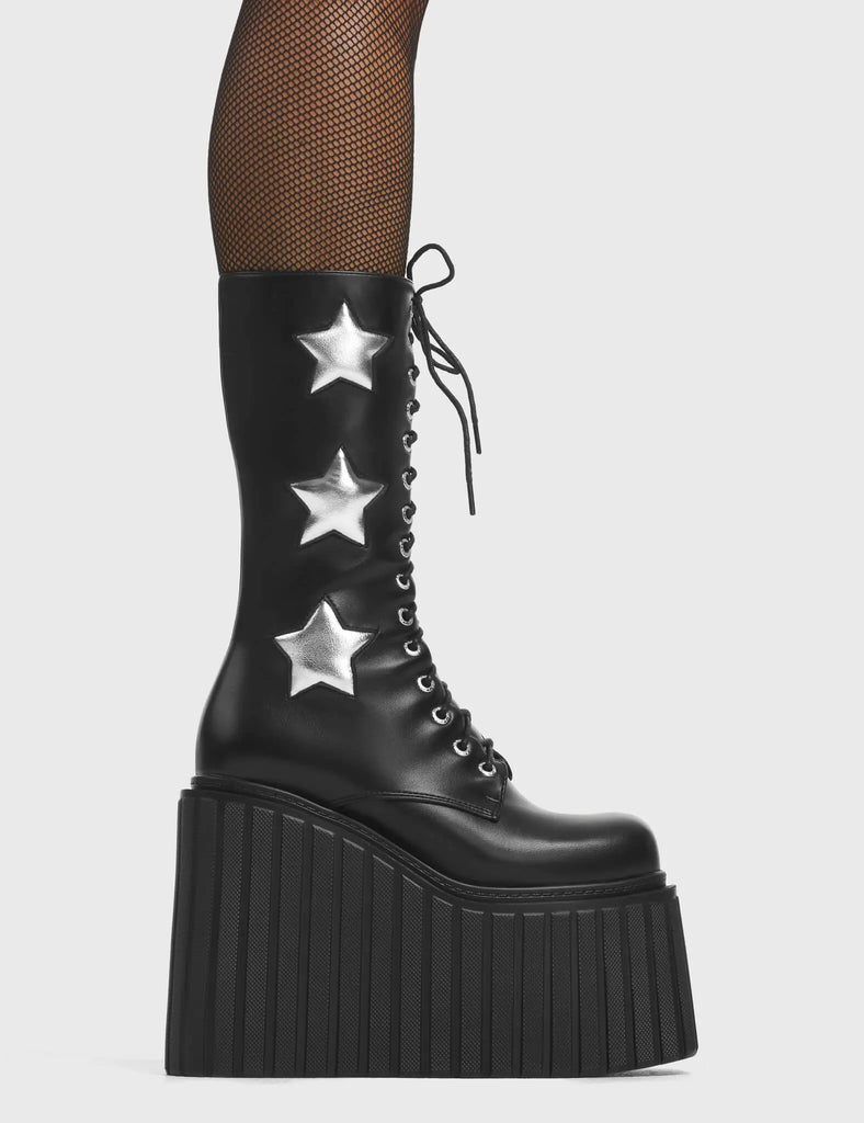 Can't Cope Chunky Creeper Calf Boots LAMODA