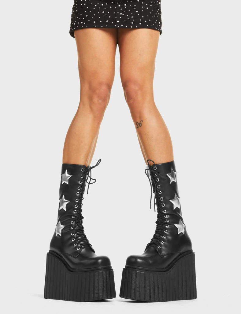Can't Cope Chunky Creeper Calf Boots LAMODA