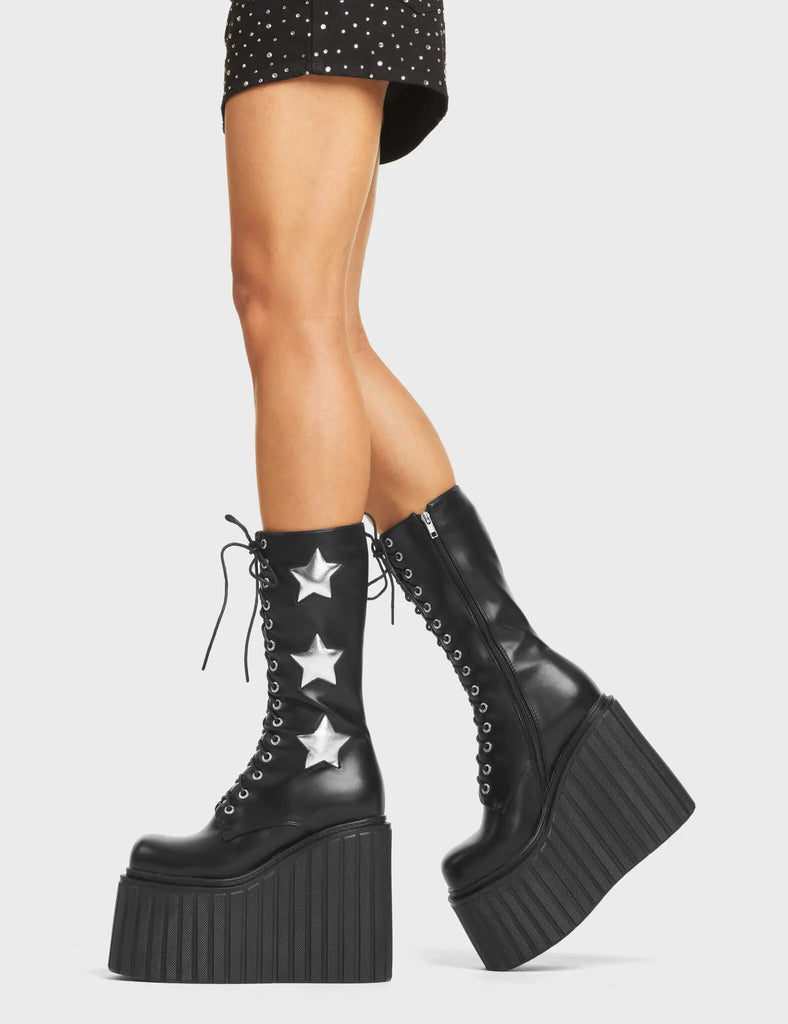 Can't Cope Chunky Creeper Calf Boots LAMODA