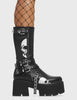 Cemetery Gates Chunky Platform Calf Boots