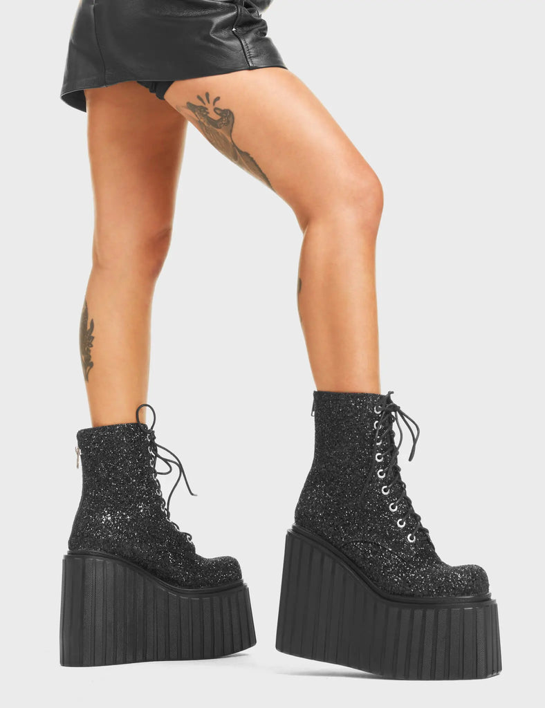 Cross Roads Chunky Creeper Platform Ankle Boots LAMODA