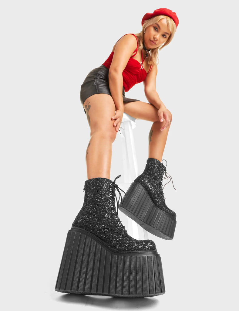 Cross Roads Chunky Creeper Platform Ankle Boots LAMODA