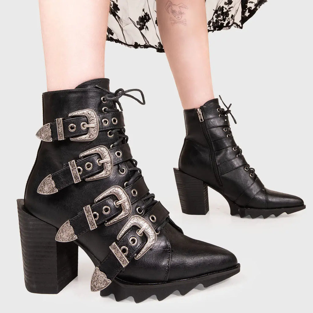 Don't Even Western Ankle Boots lamodawebsite