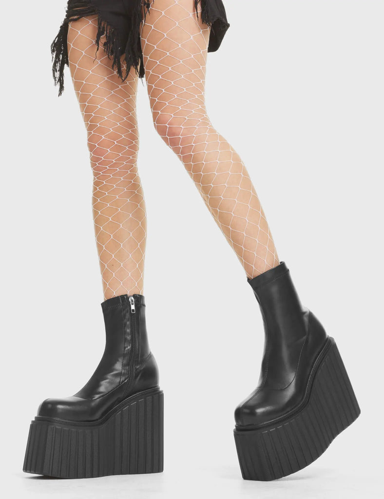 Down To Earth Chunky Platform Creeper Ankle Boots LAMODA