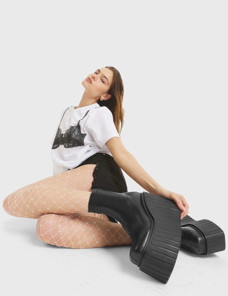 Down To Earth Chunky Platform Creeper Ankle Boots LAMODA