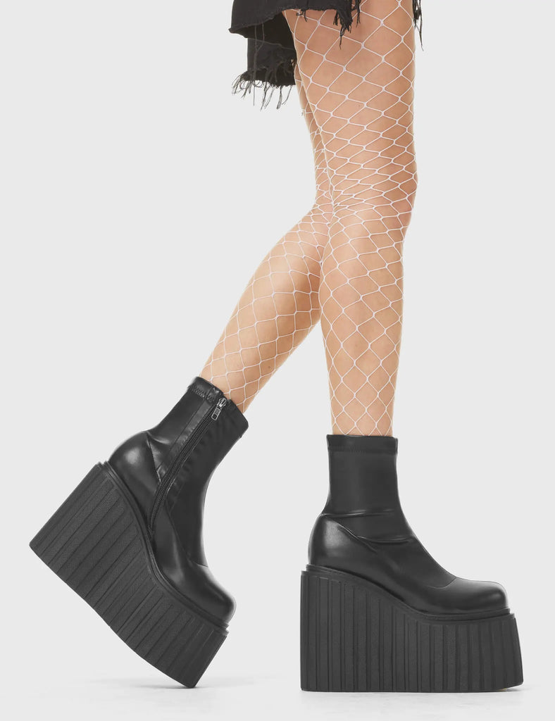 Down To Earth Chunky Platform Creeper Ankle Boots LAMODA