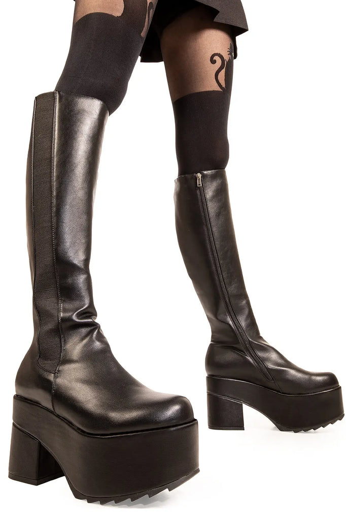 Elegant Strangers Chunky Platform Knee High Boots LAMODA