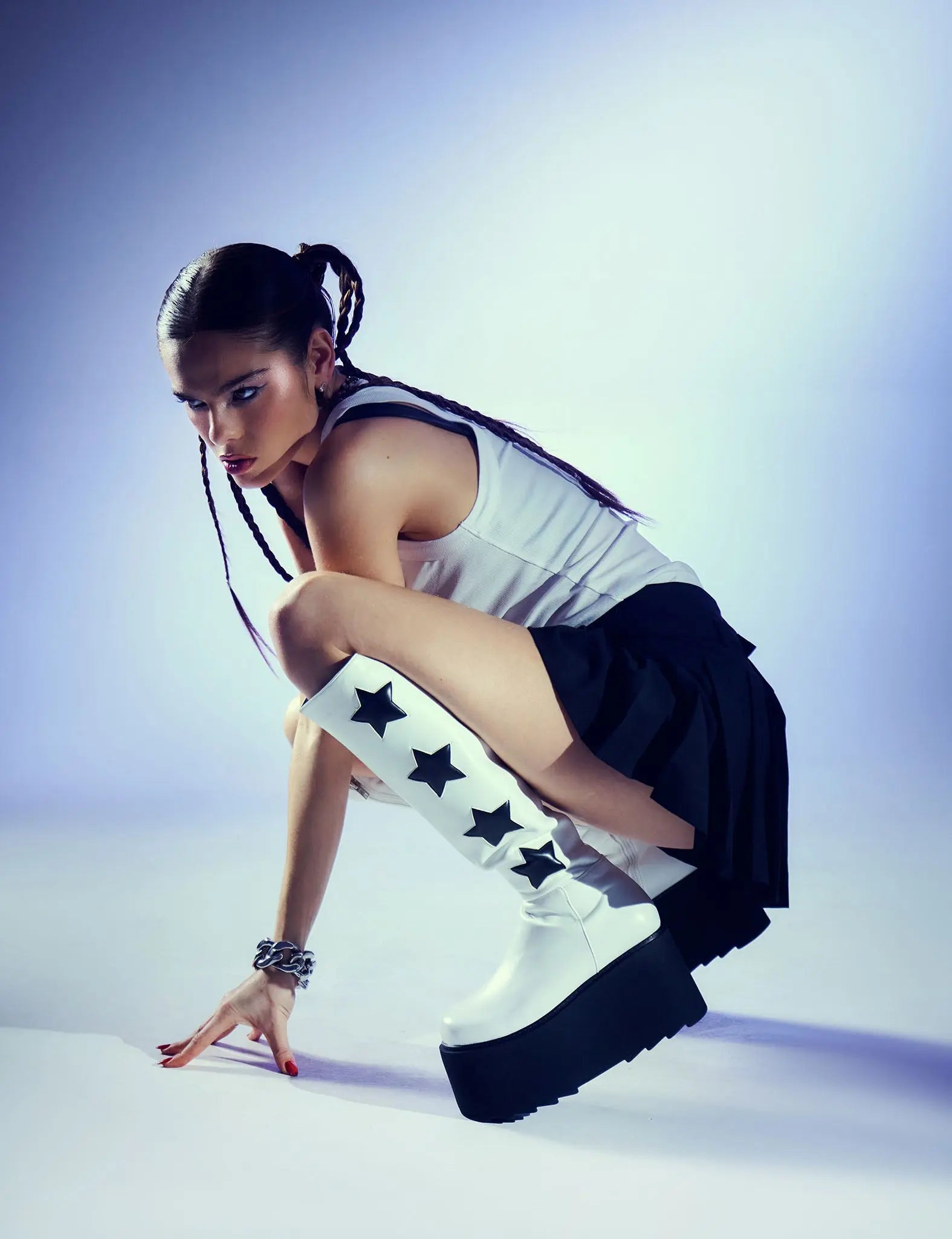 Extraterrestrial Platform Knee High Boots LAMODA