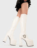 Fixed Up Platform Knee High Boots