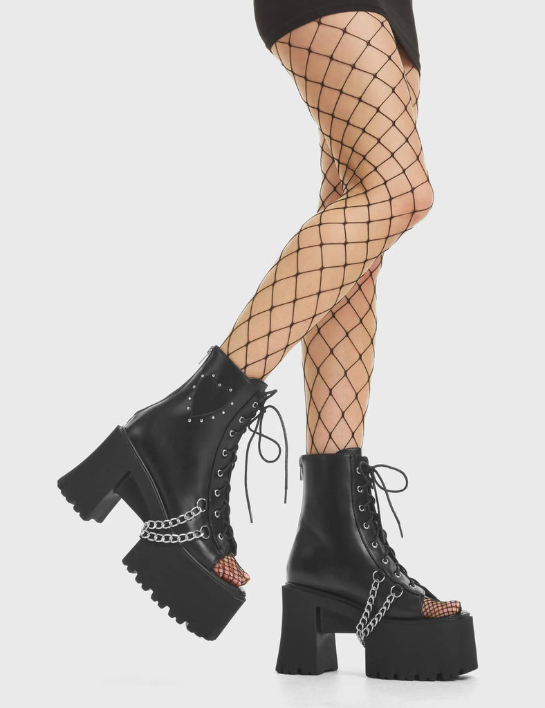 Get To It Chunky Platform Ankle Boots LAMODA