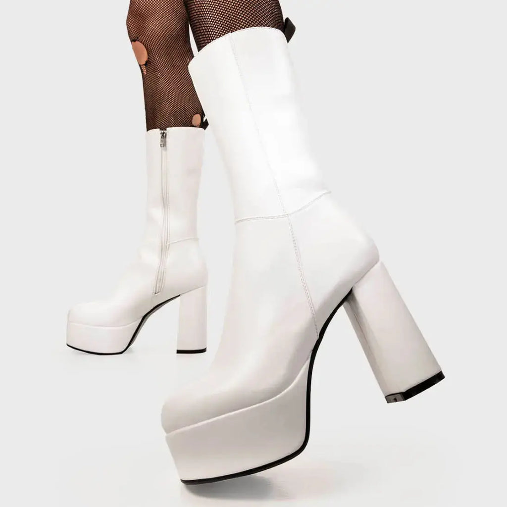 Going Under Platform Calf Boots lamodawebsite