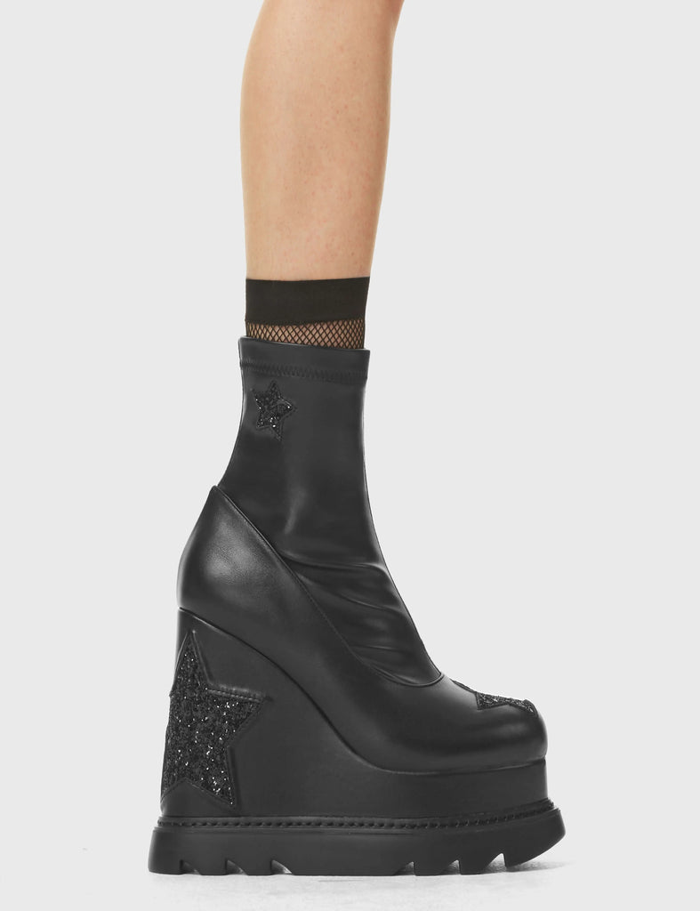 Hands Down Chunky Platform Ankle Boots LAMODA