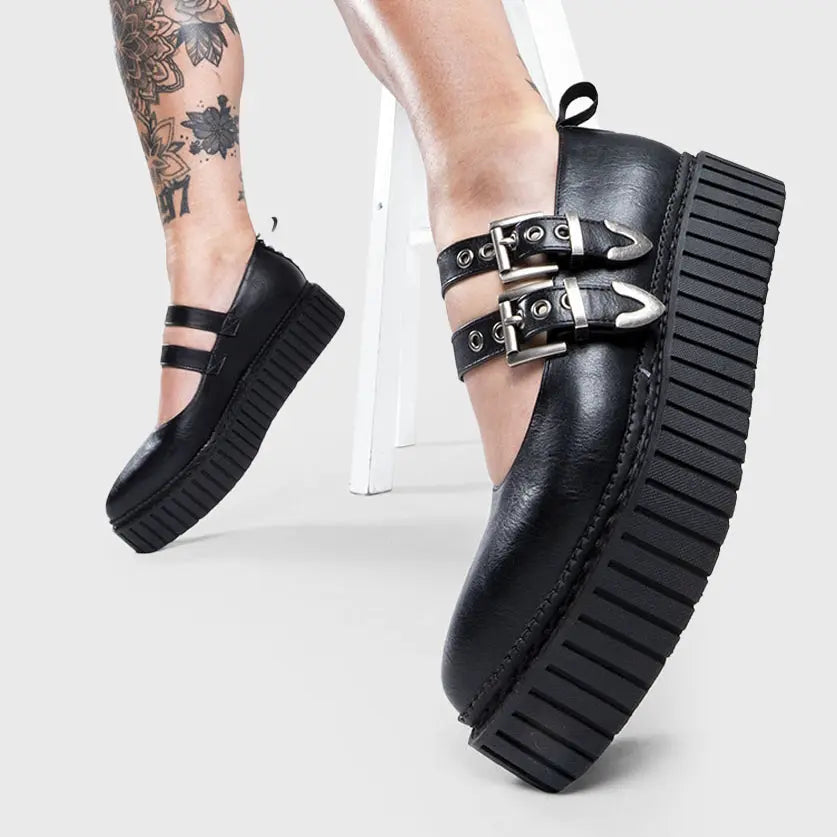 I'm A Believer Chunky Platform Creeper Shoes lamodawebsite