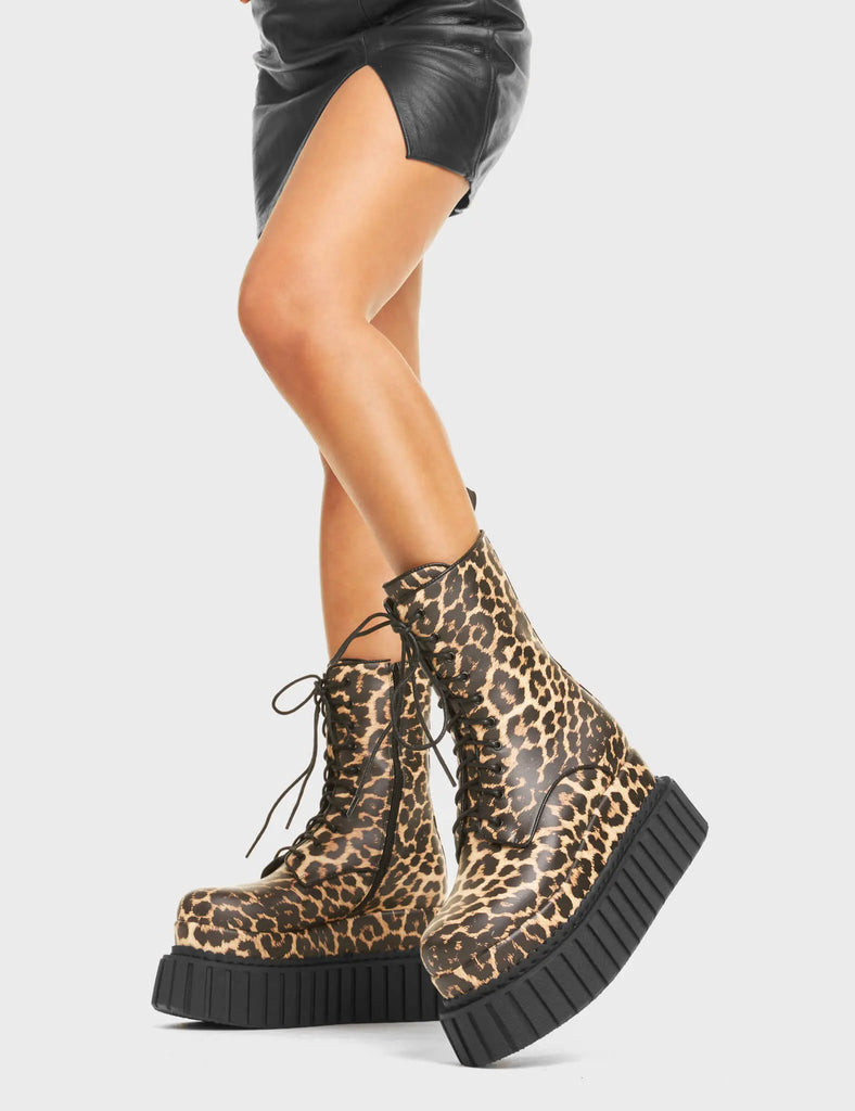 Jungle Queen Chunky Creeper Platform Ankle Boots LAMODA