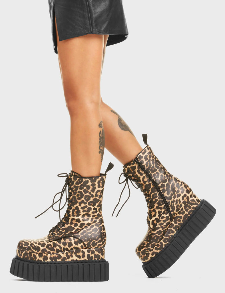 Jungle Queen Chunky Creeper Platform Ankle Boots LAMODA