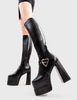 Fixed Up Platform Knee High Boots