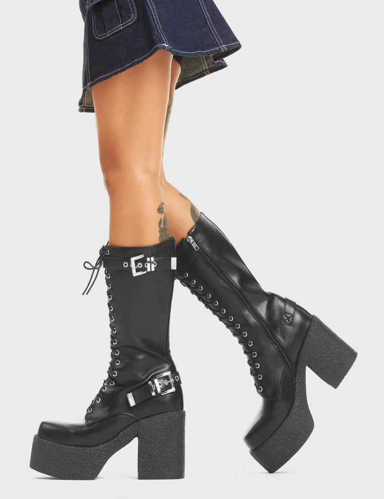 Let U Down Platform Calf Boots LAMODA