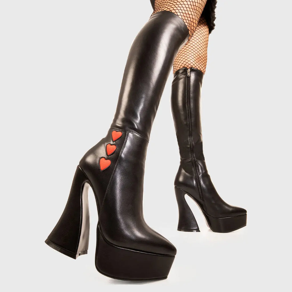 Love Potion Platform Knee High Boots lamodawebsite
