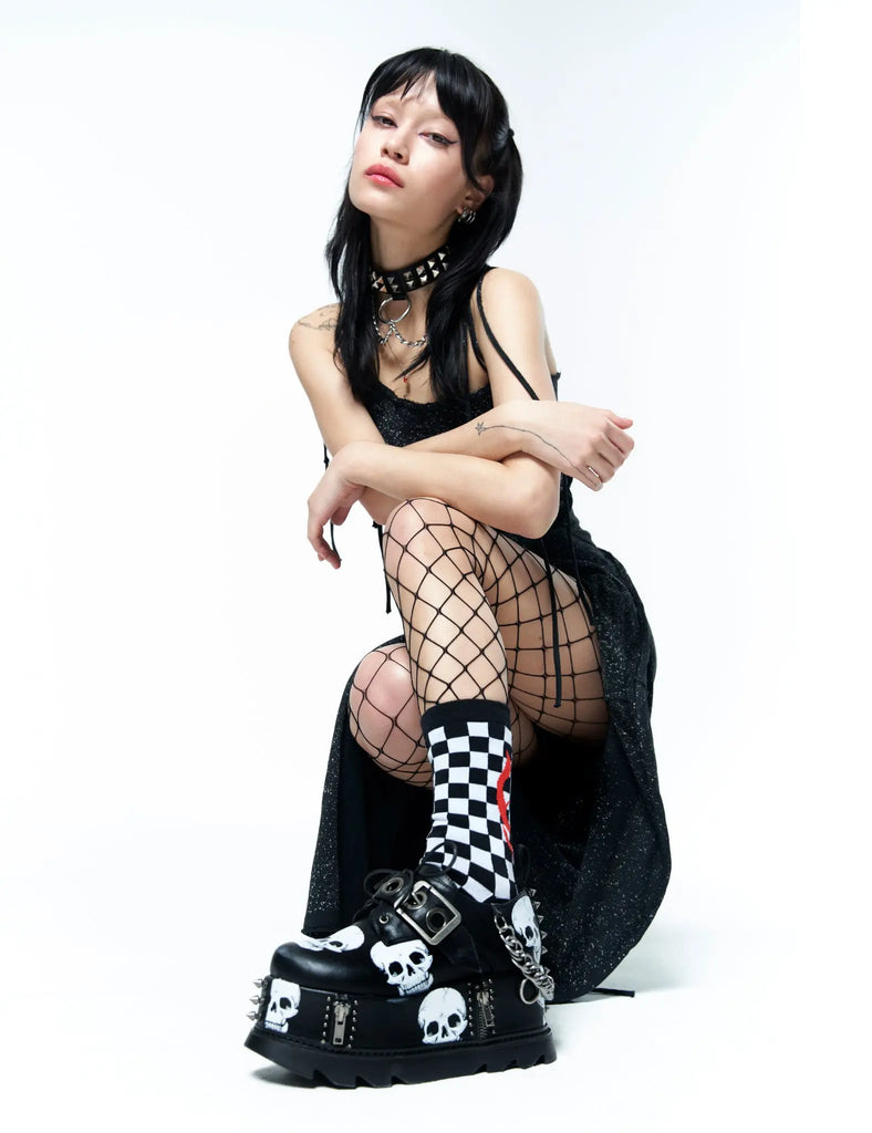 Maniac Chunky Platform Wedge Shoes lamodawebsite