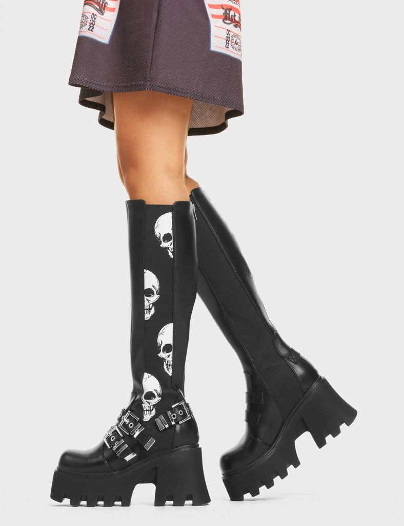 Mayhem Chunky Platform Knee High Boots LAMODA