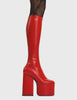 Messenger Platform Knee High Boots