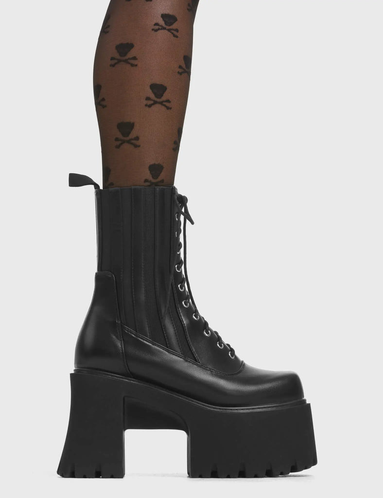 Mislead Me Chunky Platform Ankle Boots LAMODA