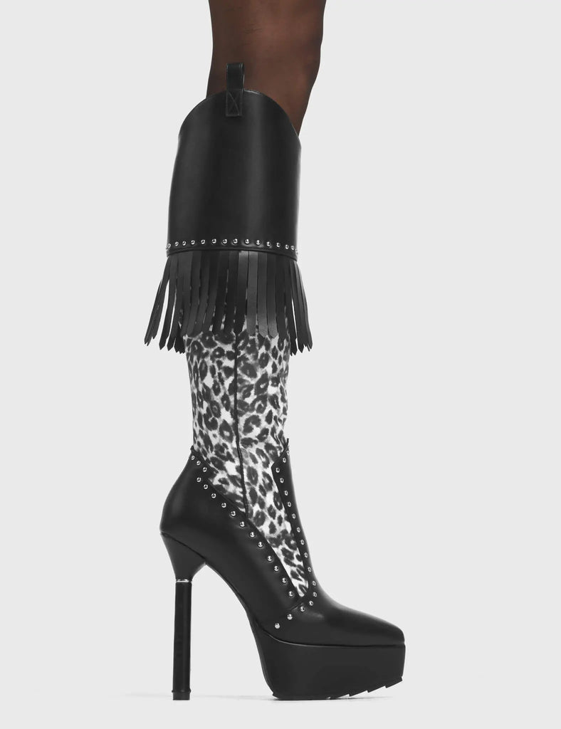 My Priority Platform Knee High Boots LAMODA