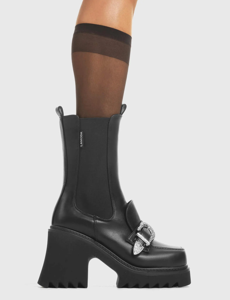 Outlander Chunky Platform Ankle Boots LAMODA