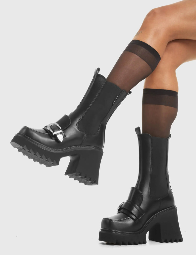 Outlander Chunky Platform Ankle Boots LAMODA