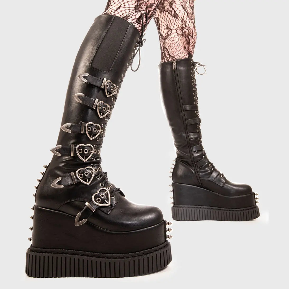 Overkill Chunky Platform Knee High Boots LAMODA1