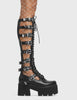 Peakaboo Chunky Platform Knee High Boots