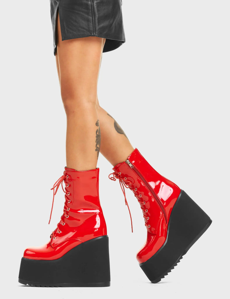 Pretty Fly Chunky Platform Ankle Boots LAMODA