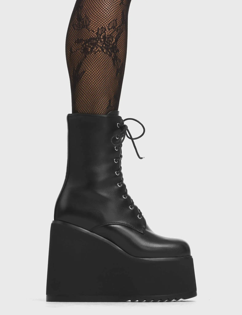 Pretty Fly Chunky Platform Ankle Boots LAMODA