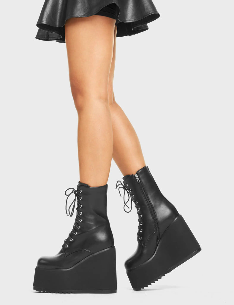 Pretty Fly Chunky Platform Ankle Boots LAMODA