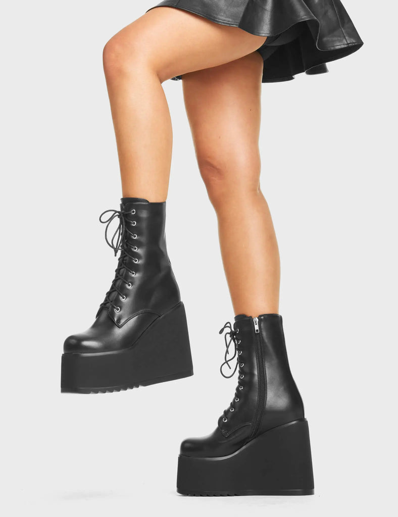Pretty Fly Chunky Platform Ankle Boots LAMODA