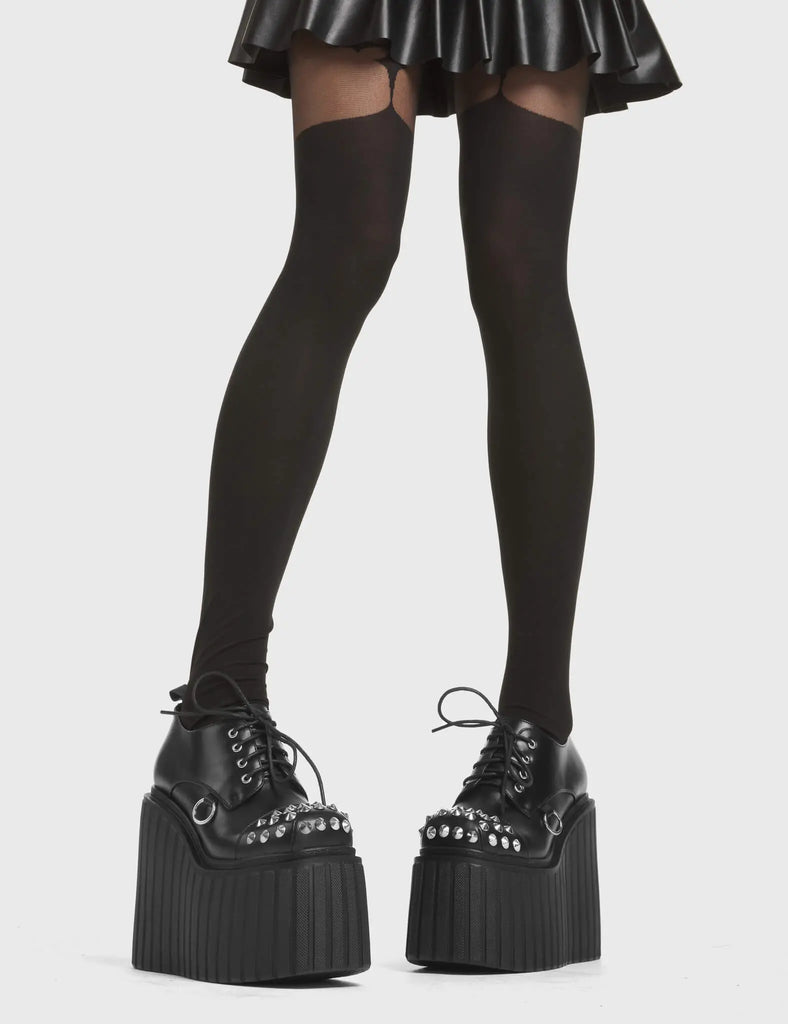 Quiet Down Chunky Platform Creeper Shoes LAMODA